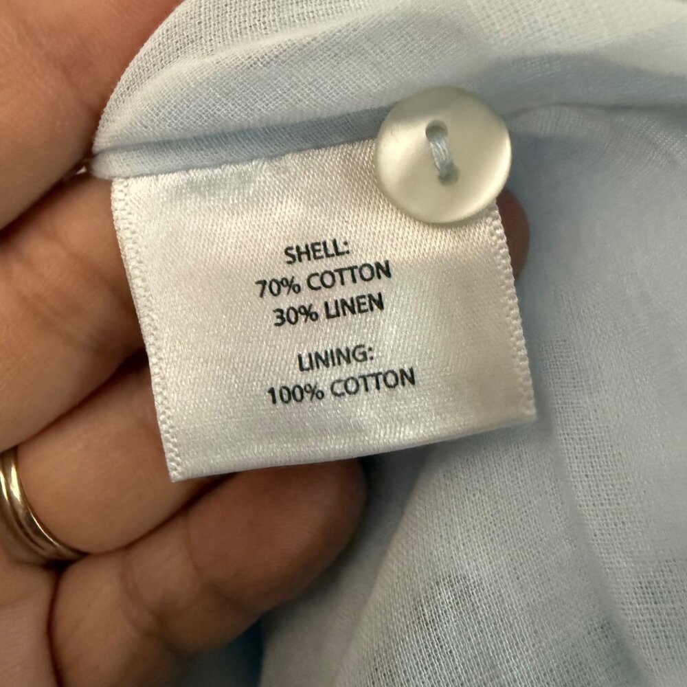 Masons Daughter Blue Orange Ric Rac Trim Linen Belted Dress Medium Womens NEW - Picture 10 of 10